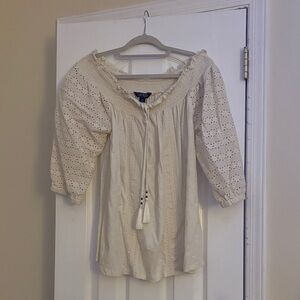 Ralph Lauren Cream Lace Blouse